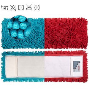 Sprintus Octopus 40 und 50 cm blau Chenillemopp aus Mikrofaser